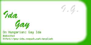 ida gay business card